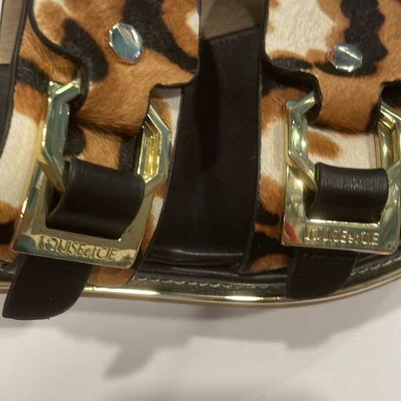 Louise et Cie  Animal Print Calf Hair Upper ‎ Sandal Women’s Sz 5M - Picture 6 of 13